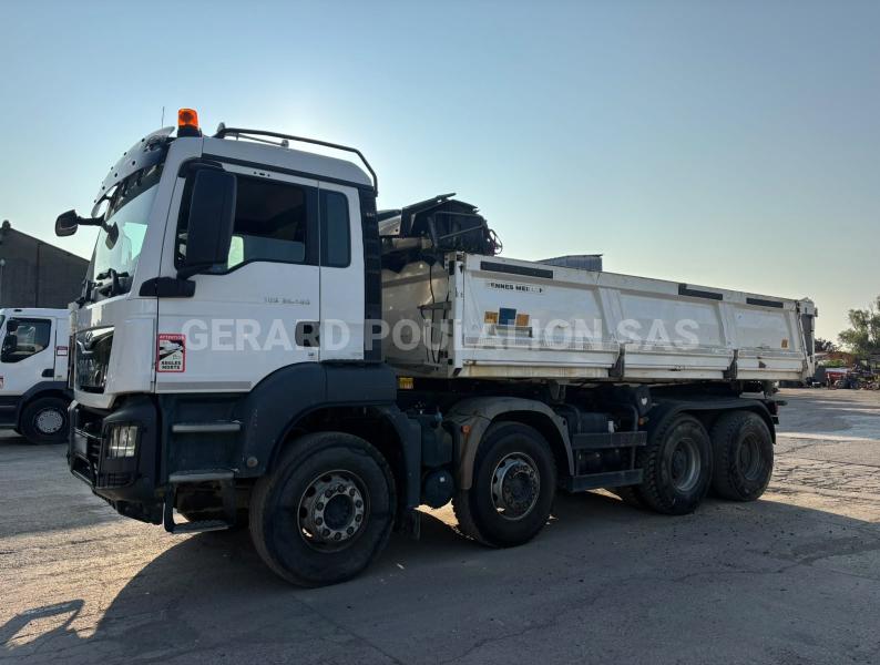 Camion MAN TGS 35.460 avec bâche Benne Bi-benne