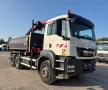 Camion MAN TGS 33.400 BI-BENNE MARREL + grue HMF 1310K3 Benne Bi-benne