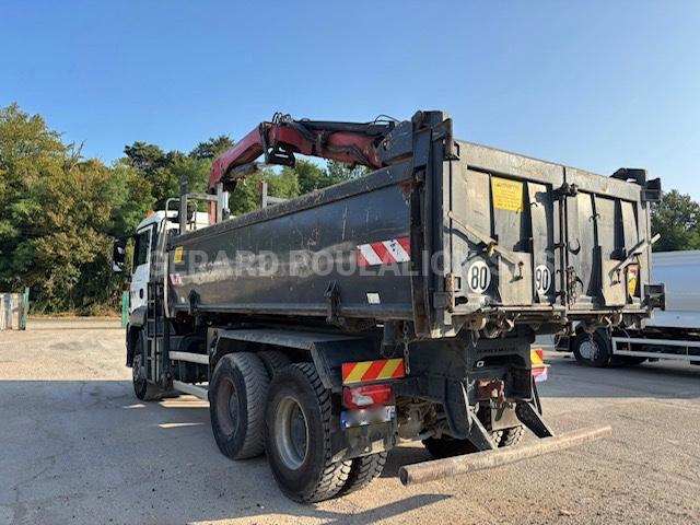 Camion MAN TGS 33.400 BI-BENNE MARREL + grue HMF 1310K3 Benne Bi-benne