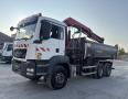 Camion MAN TGS 33.400 6X4 BI-BENNE MARREL + grue HMF 1310K3 Benne Bi-benne