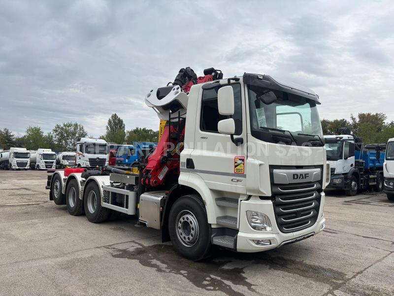 Camion DAF CF 480 8x2x4 grue PALFINGER Epsilon Polybenne