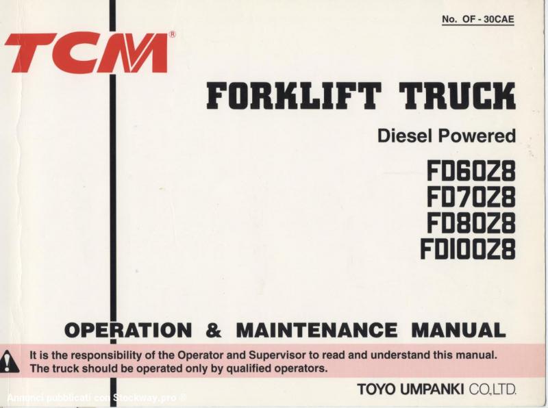 TCM FD60-70.80-100Z8 OPERATION MANUAL 