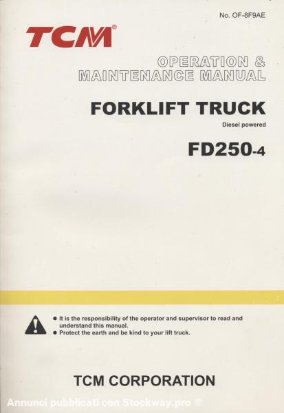 Photo TCM FD 250-4 Operation & Maintenance Manual  image 1/1