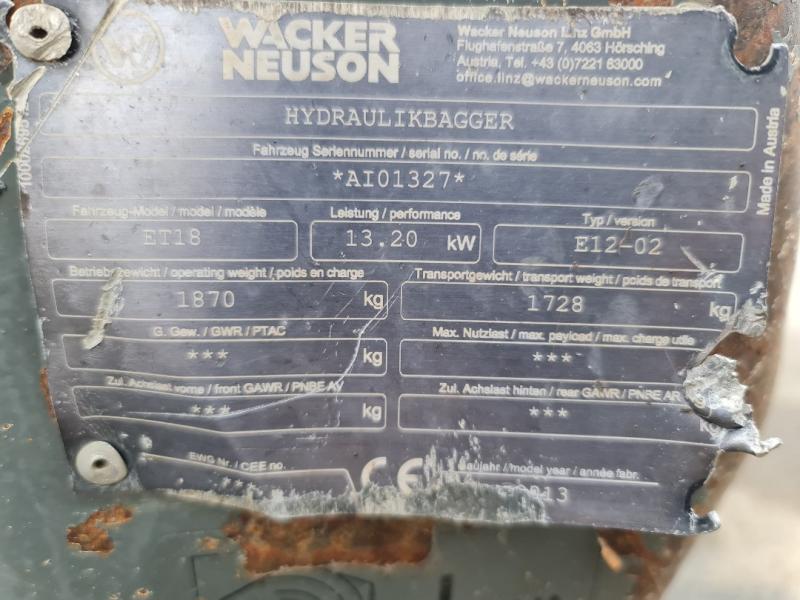 graafmachine Wacker Neuson ET18
