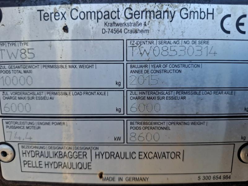 Excavator Terex TW 85