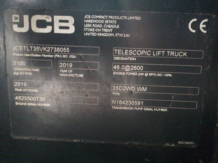 Empilhador braço telescópico  Jcb TLT35D 2WD