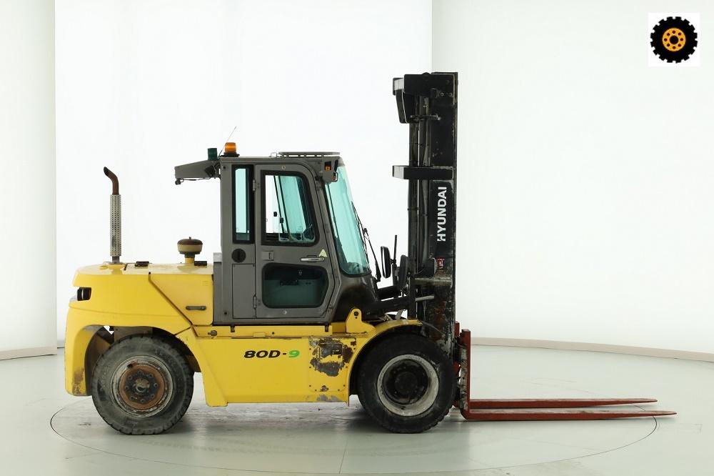 Empilhador elevador grande tonelagem Hyundai 80-D-9