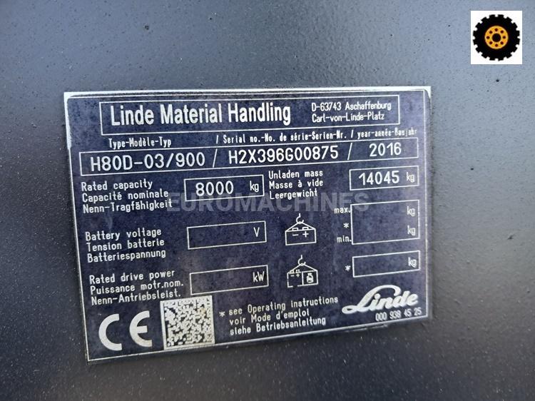 Carrello elevatore per grandi portate Linde H80D-03/900
