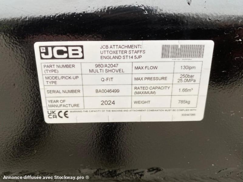 Photo JCB multibenne 2.45 m , 1.66m³ Qfit  image 18/18