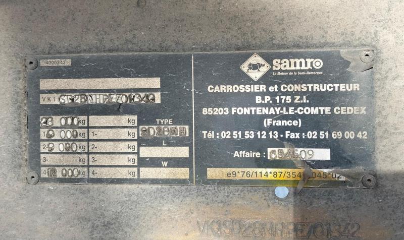 Semi-remorque Samro SD28MH Fourgon