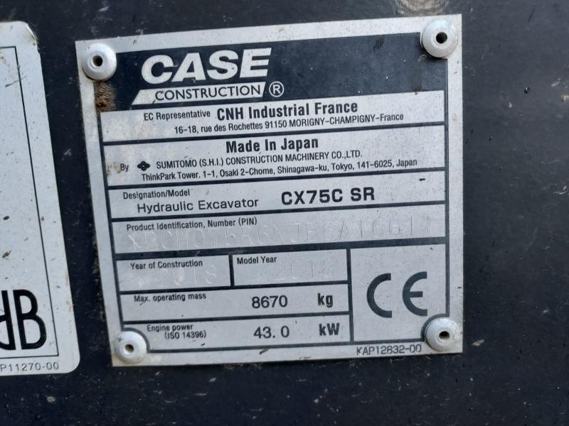Pelle sur chenilles Case CX75C SR