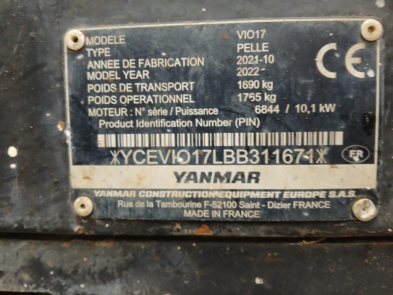 Mini-pelle Yanmar VIO17