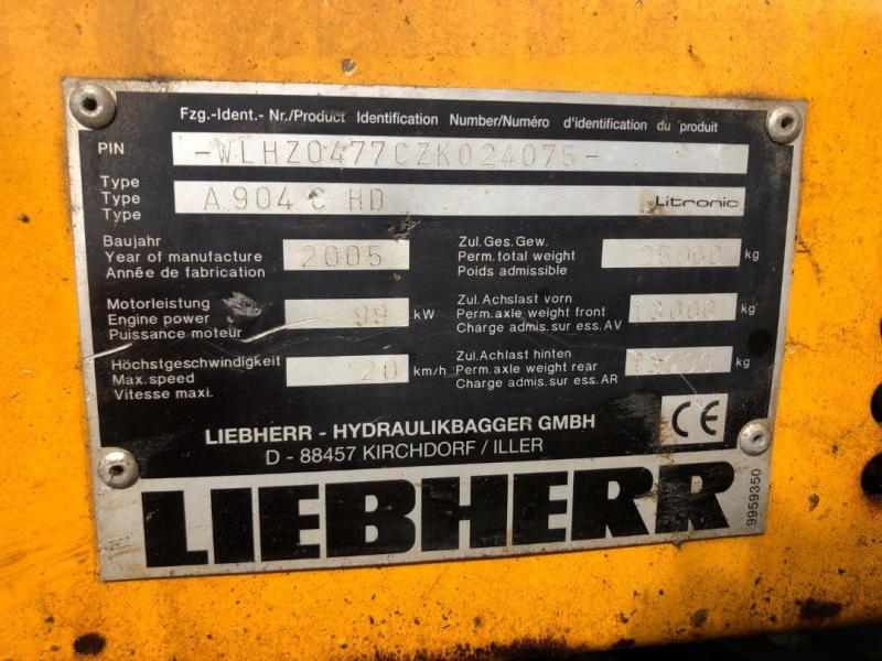 Pelle Liebherr Caricatore Liebher A 904 - Ragno 6 Polipo girevole