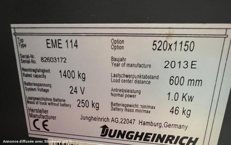 Photo Jungheinrich EME 114  image 3/3