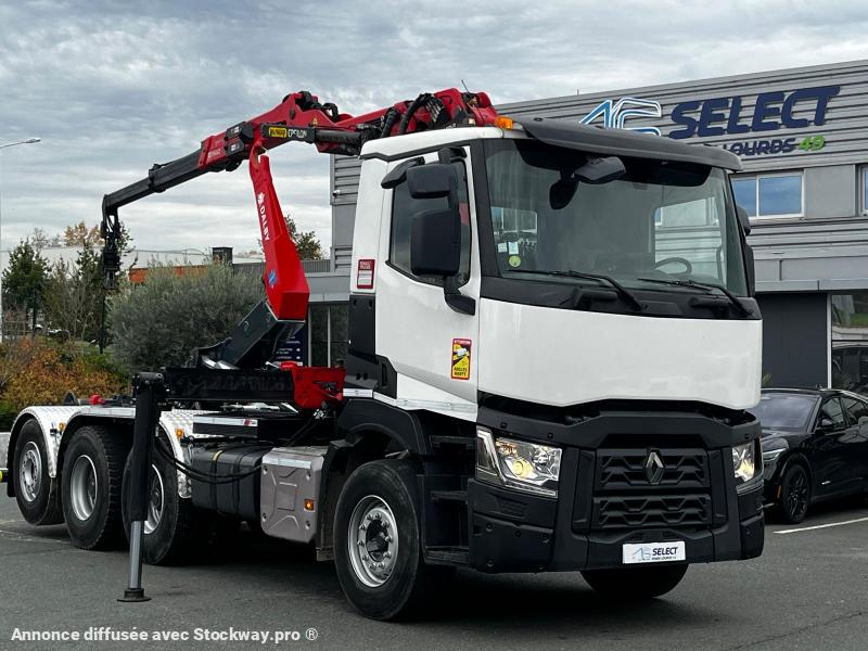 Renault C-Series 8x4 tridem ampliroll grue