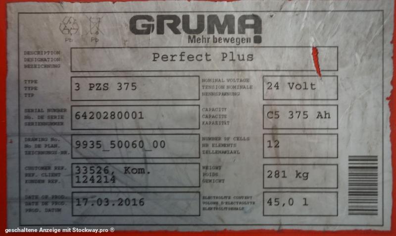 Photo GRUMA 24 Volt 3 PzS 375 Ah  image 5/5