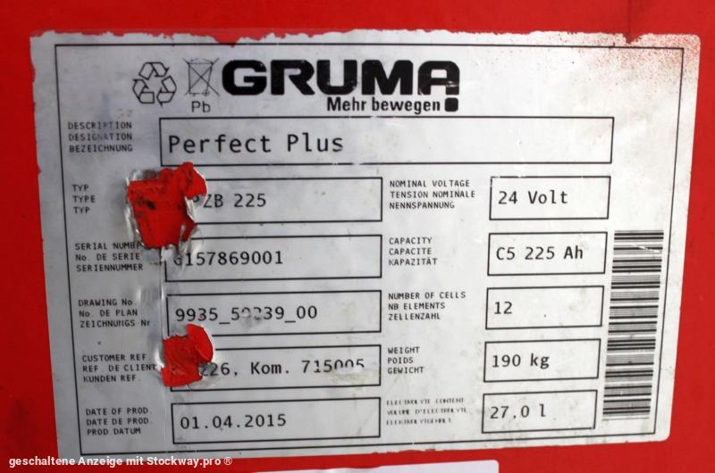 Photo GRUMA 24 Volt 3 PzB 225 Ah  image 5/5