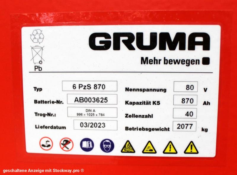 Photo GRUMA 80 Volt 6 PzS 870 Ah  image 5/5