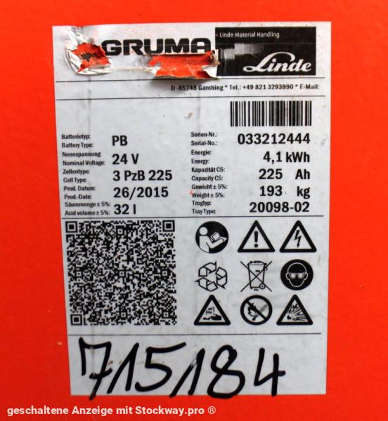 Photo GRUMA 24 Volt 3 PzB 225 Ah  image 5/5