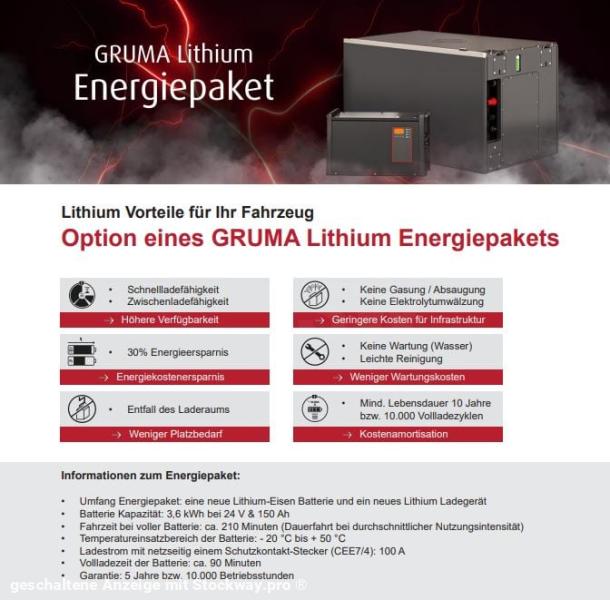 NEUES GRUMA LITHIUM ENERGIEPAKET 24 Volt 2 PzS 150 Ah 