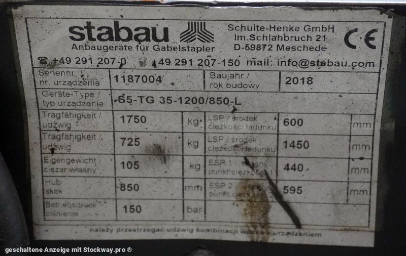 Photo Stabau S5-TG 35-1200/850-L  image 5/5