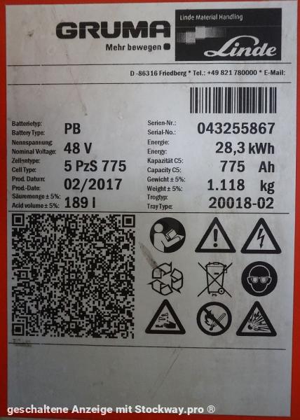 Photo GRUMA 48 Volt 5 PzS 775 Ah  image 5/5