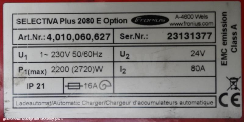 Photo FRONIUS Selectiva Plus 2080 E Option  24V/80A  image 7/7