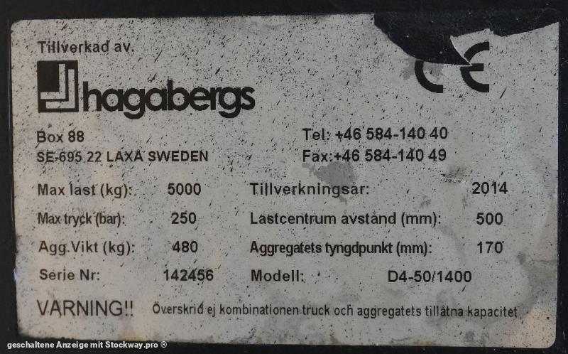Photo HAGABERGS IZVG D4-50/1400  image 4/4