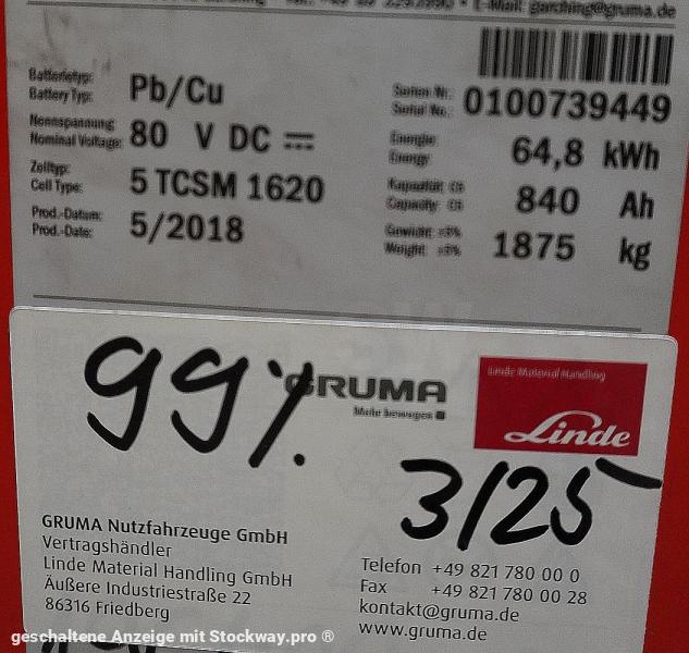 Photo GRUMA 80 Volt 5 TCSM 840 Ah  image 5/5