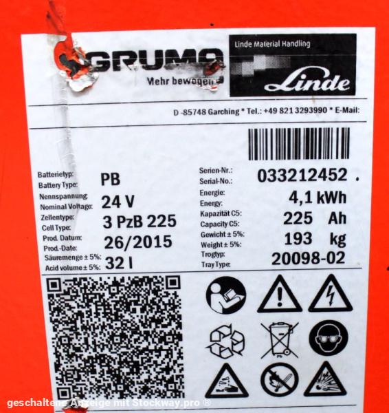 Photo GRUMA 24 Volt 3 PzB 225 Ah  image 5/5