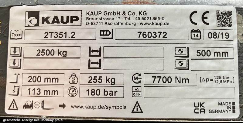 Photo KAUP KAUP 2T351.2, Breite 1040 mm  image 4/4