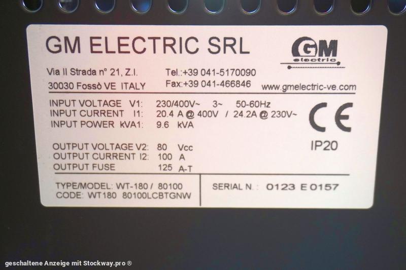 Photo GM ELECTRIC WT - 180 / 80100  image 6/6