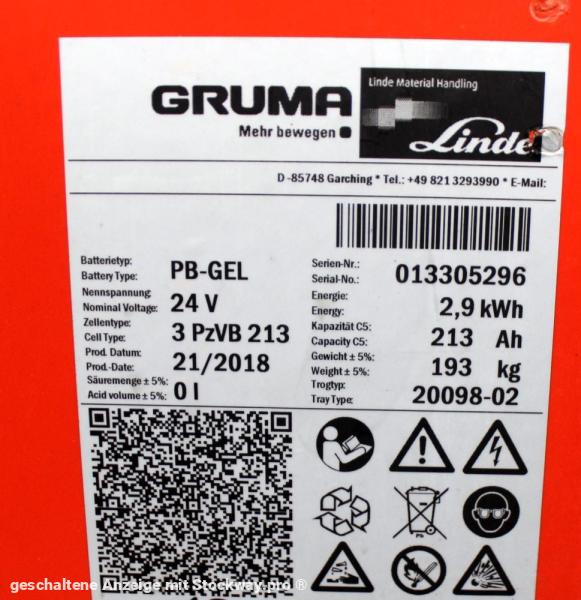 Photo GRUMA 24 Volt 3 PzV 213 Ah  image 5/5