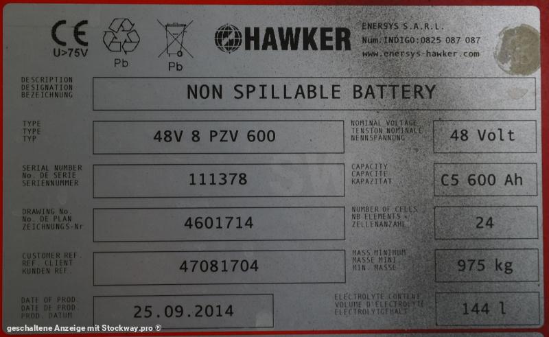 Photo HAWKER 48 Volt 8 PzS 600 Ah  image 5/5