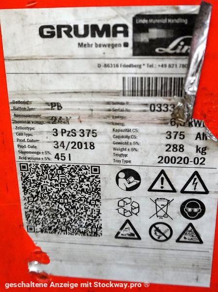 Photo GRUMA 24 Volt 3 PzS 375 Ah  image 5/5