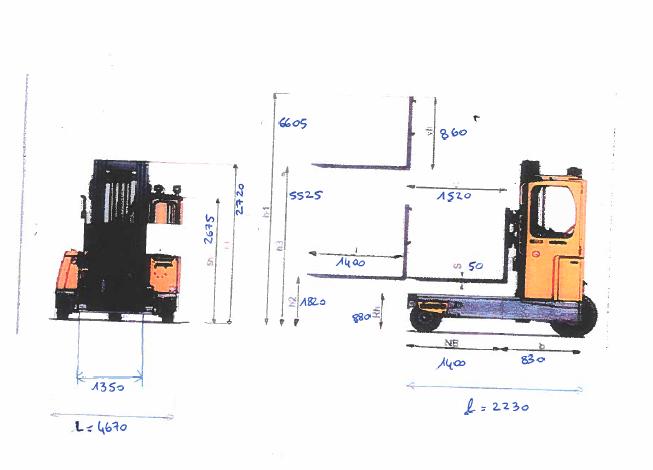 Carretilla de carga lateral Amlift C5000-14 AMLAT