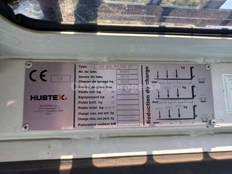 Carretilla de carga lateral Hubtex GX 80L/14/45 ST