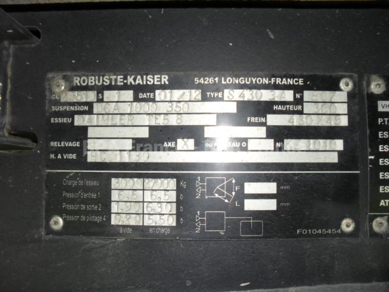 Semi-remorque Kaiser TAUTLINER S4303A Rideaux coulissants PLSC