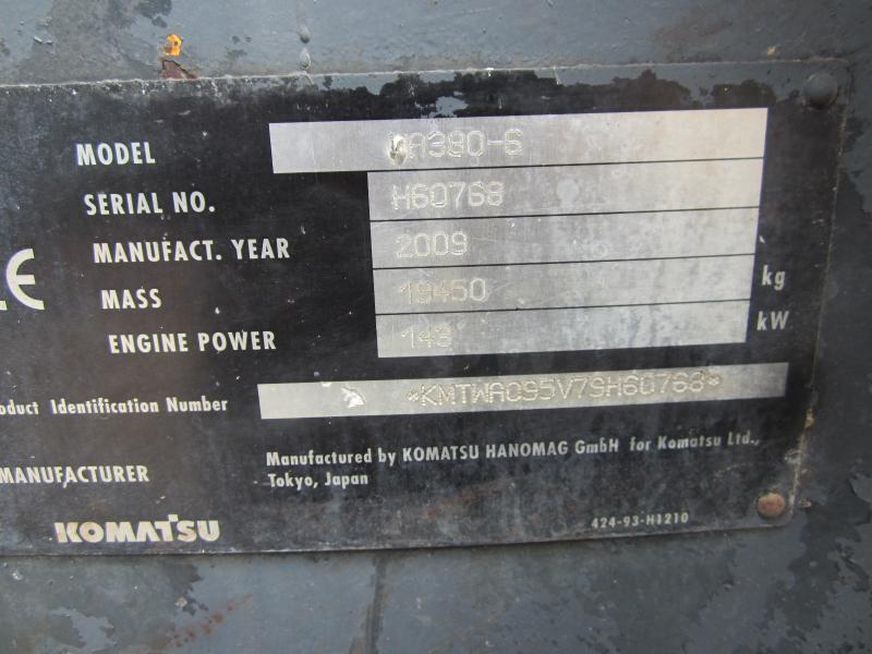 Chargeuse Komatsu WA380 Chargeuse sur pneus