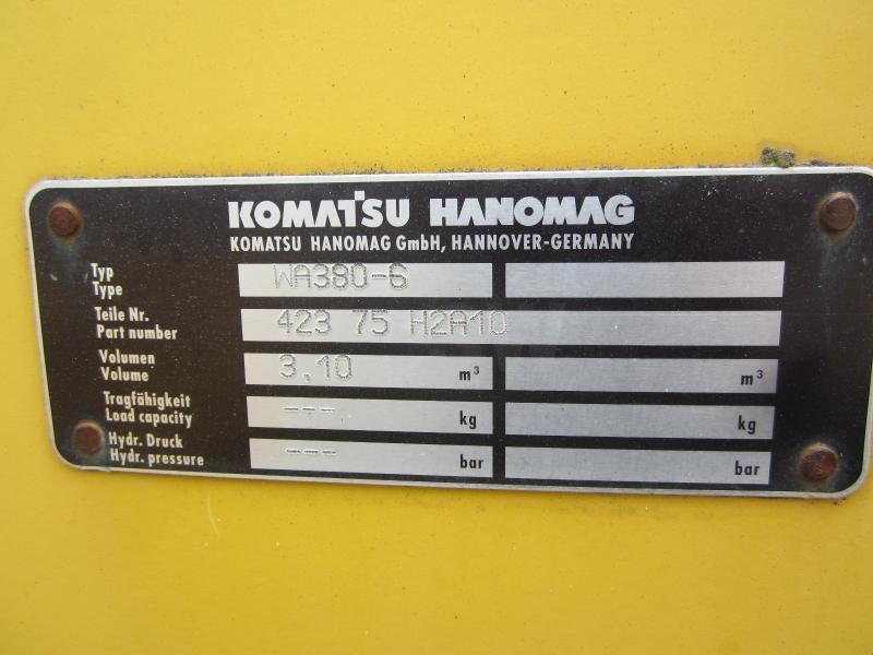 Chargeuse Komatsu WA380 Chargeuse sur pneus