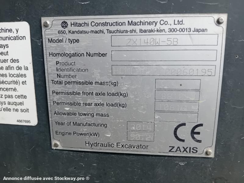 Photo Hitachi ZAXIS 140W  image 10/14