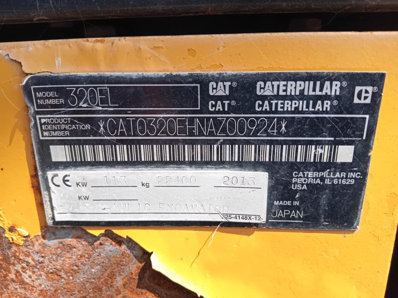 Pelle Caterpillar 320EL Pelle sur chenilles