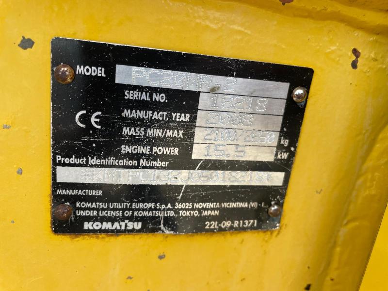Pelle Komatsu PC20R-8 Mini-pelle