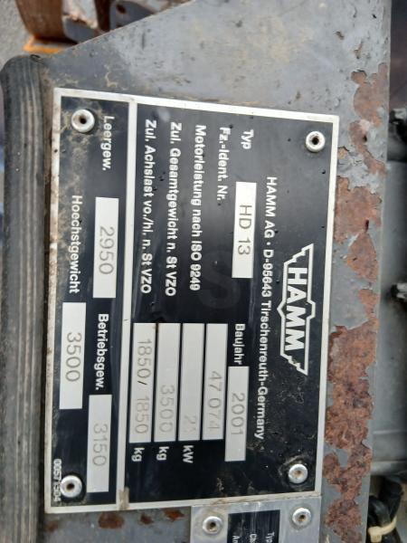 Compacteur Hamm HD 13 Compacteur tandem