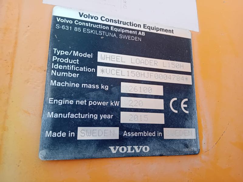 Chargeuse Volvo L150H Chargeuse sur pneus