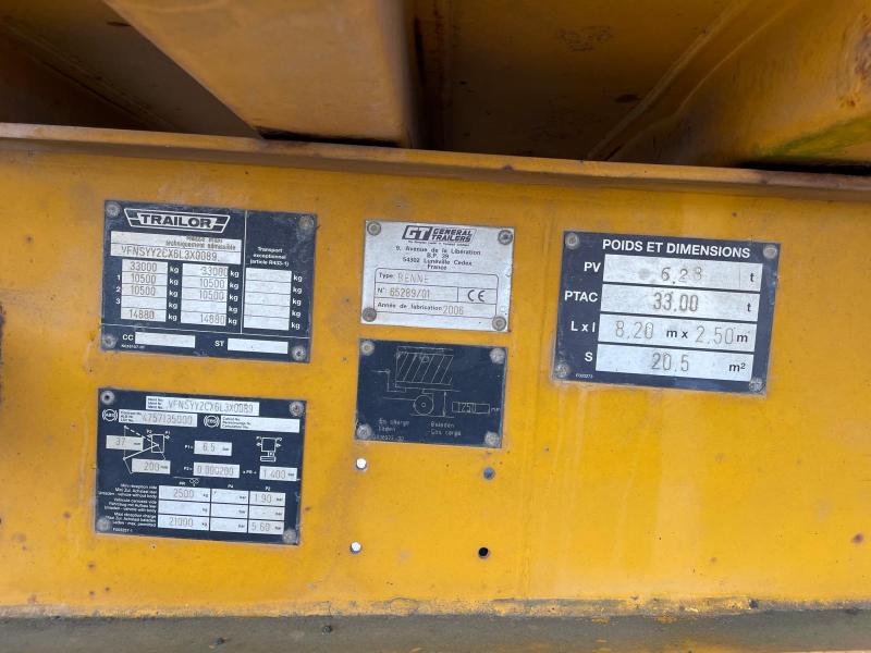 Semi-remorque Trailor Benne Benne arrière