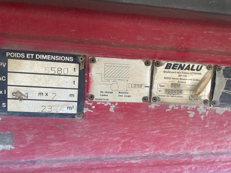 Semi-remorque Benalu Benne Benne TP