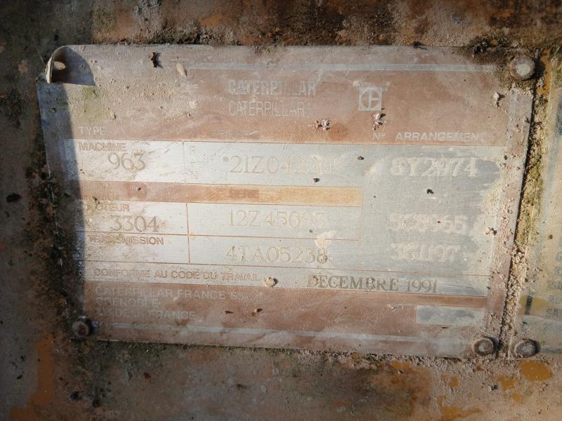 Chargeuse Caterpillar 963 Chargeuse sur chenilles