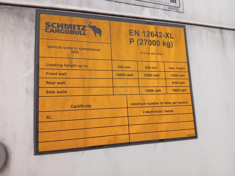 Remorque Schmitz CargoBull Rideaux coulissants PLSC