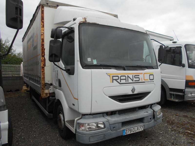 Camion Renault Midlum 180 Savoyarde (plateau ridelles bâché)